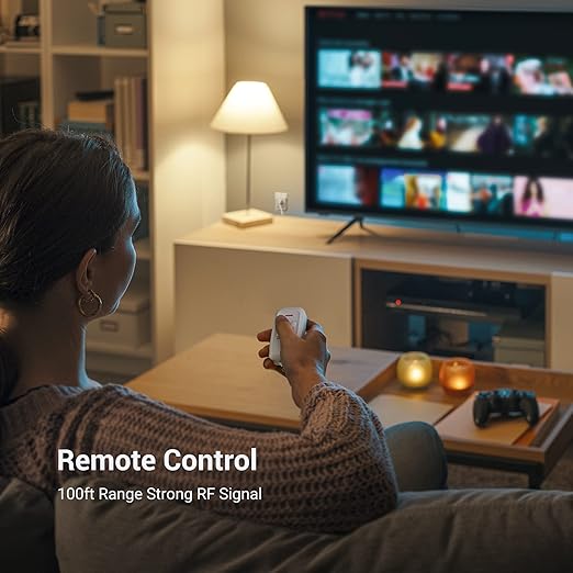 DEWENWILS Plug-in Lamp Dimmer Switch, Wireless Remote Dimmer Plug for Floor Lamps, Table Lamps, String Lights, 100FT Range, Compatible with Dimmable LED/Tungsten Bulbs