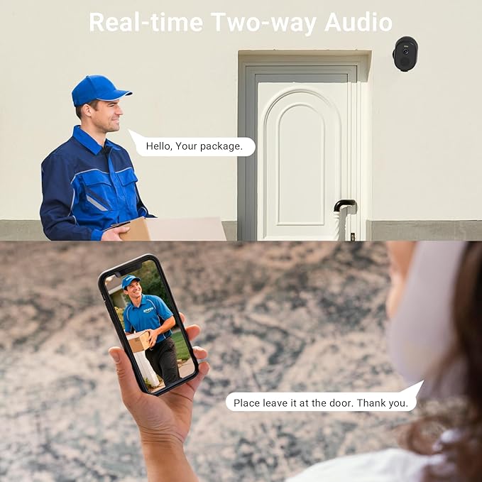 Rraycom 4Pack 2.4G/5GHz WiFi Security Cameras Wireless Outdoor, 2K Tuya Smart Camera for Home Security,Color Night Vision, AI Motion Detection,2-Way Talk,Waterproof,Works w/Alexa,Cloud/SD Storage