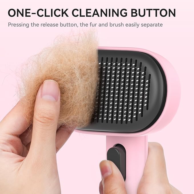 Aumuca Cat Brushes for Indoor Cats, Cat Hair Brush for Shedding, Cat Brush for Long or Short Haired Cats, Cat Grooming Deshedding Brush for Dog Kitten Horse Massage Removes Loose Fur
