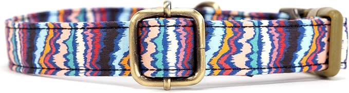 Personalized Dog Collar with Name and Phone Number Engraved,Adjustable Custom Puppy Collar,Organic Cotton Pet Collar for Small Medium Large Boy Girl Dogs