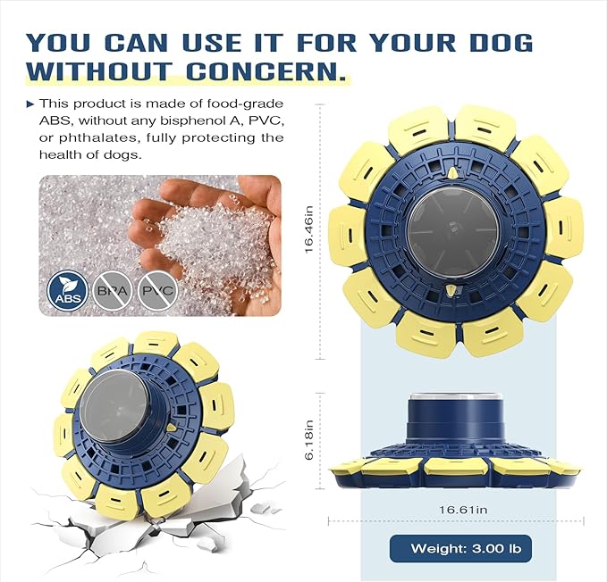 KADTC U.S Brand & Design Difficult Levels 3 IN 1 Extra-Large Size Expert Dog Puzzle Toy Treat Puzzles Food Feeder for Small/Medium/Large Smart Dogs Hard Mental Stimulation Toys Christmas New Year Gift