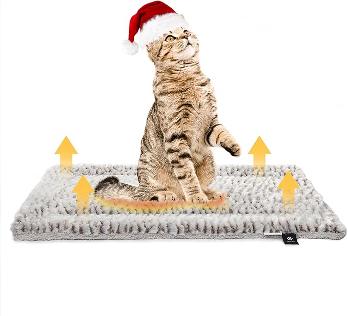 Self Heating Cat Pad Self Warming Cat Bed 22" x 17" Thermal Mat Extra Warm Pet Mat for Outdoor and Indoor Large Kittens Small Puppy Pets