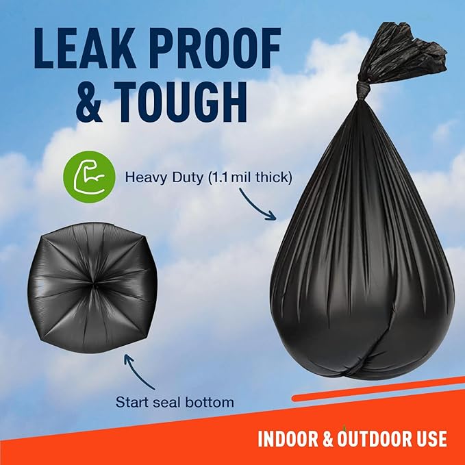Firebelly Outfitters Portable Toilet Bags for 5 Gallon Bucket - 80 Biodegradable Camping Poop Bags - Leak-Proof, Durable Waste Bags for Outdoor, RV, & Emergency Use - Easy Disposal