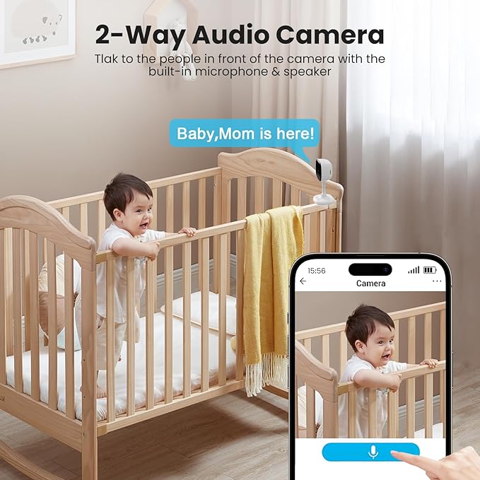 3 Pack Indoor Security Camera 2.4GHz WiFi, 24/7 Recording, 2-Way Audio, Night Vision, AI Motion Detection, Cloud/SD Storage, Compatible with Alexa & Google Home for House/Baby/Pet Monitoring