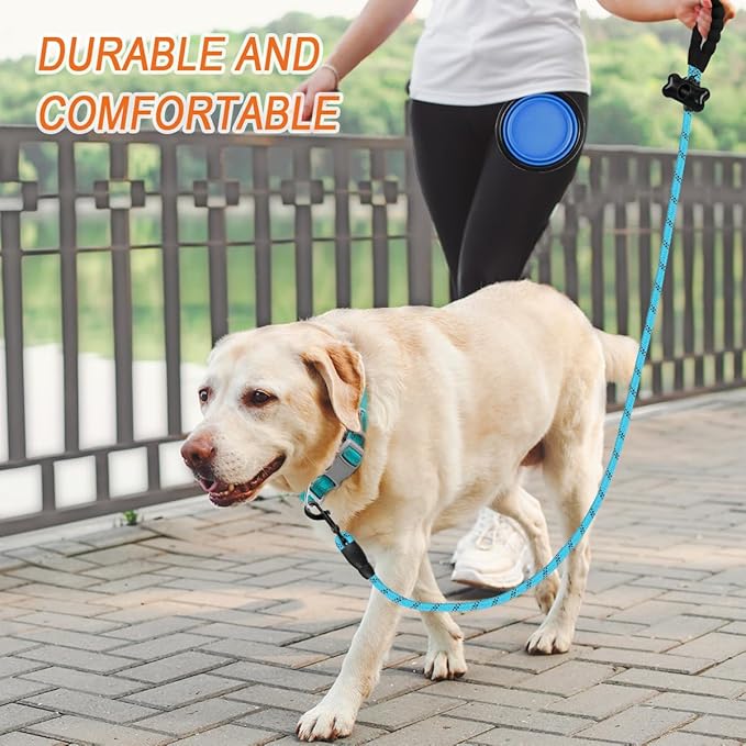 BARKBAY Dog Leashes for Large Dogs Heavy Duty Dog Leash 4/5/6 FT with Comfortable Padded Handle and Highly Reflective Threads for Medium Large Dogs Walking Training Running (5FT-1/2'',Blue)
