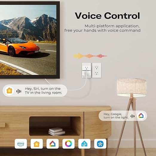 THIRDREALITY Smart Plug M3 4 Pack,Matter Over WiFi,15A/1800W Max,ETL Certified,Compact Design, Work with SmartThings, Apple Home,Alexa,Google, Homey,Home Assistant,No Power Meter,2.4G Wi-Fi Only