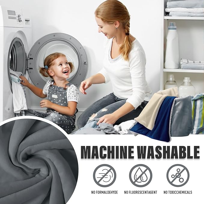 Rest-Eazzzy Heating Pad, Heated Cat Bed with Removable Cover, 5-Level Timer & Temperature, Indoor Warming Mat for Cats & Dogs (Pure-Grey, 2pcs)