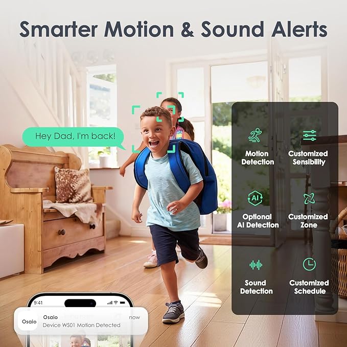 YOTON 1080P Indoor Security Camera for Baby Monitor, Pet Camera with Night Vision, 2-Way Audio, Motion Detection, Cloud & SD Card Storage, Easy Setup, Works with Alexa & Google Assistant (2 Pack)