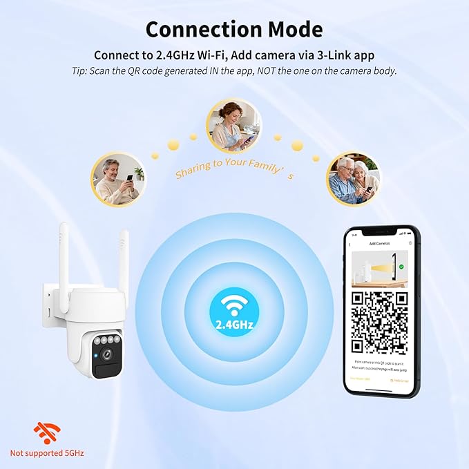 Solar Security Cameras Wireless Outdoor, 360°View, Color Night Vision, SD/Cloud Storage, Auto Tracking, 2-Way Talk, 2.4GHz WiFi, IP65 Waterproof