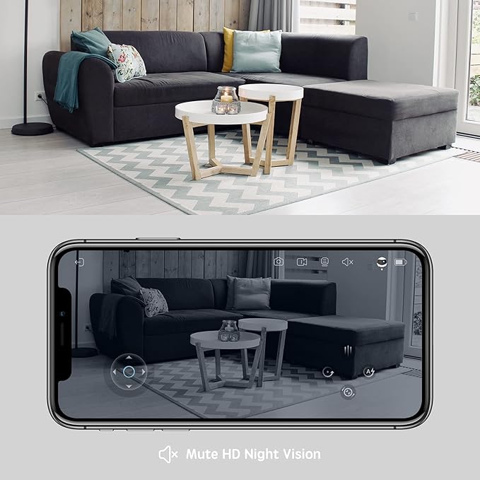 Enabot EBO SE FamilyBot Home Camera Robot: 1080P Movable Pet Camera Indoor, Battery-Operated, Auto-Recharge, Night Vision, 2-Way Talk, Local Storage, APP Control