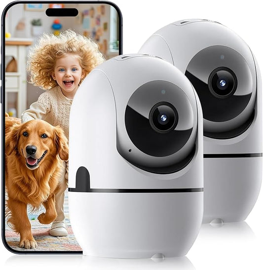 AI Indoor Security Camera, 2K Home Camera with Emergency Alerts, Motion Detection, Two-Way Audio, Night Vision – Perfect for Pets, Kids, Seniors & Living Alone