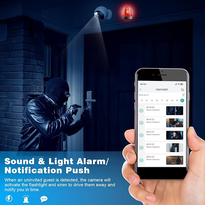 2K 32G MagCam, Security Cameras Wireless Outdoor Indoor for Home Security with AI Motion Detection, 32G SD/Cloud Storage, Color Night Vision, 2-Way Audio