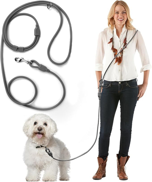 Twoear Hands Free Dog Leash Crossbody, Waterproof Hands Free Leash for Large Dogs Walking, Running, Hiking, Training