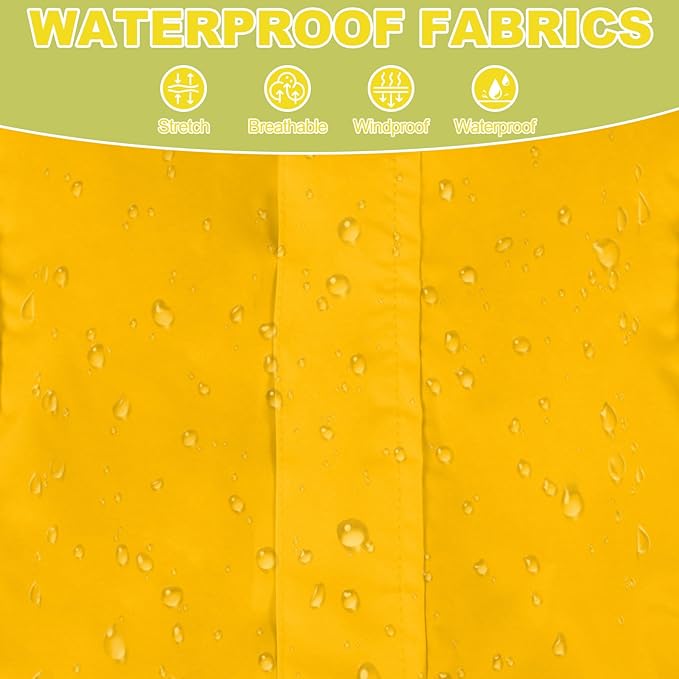 Dog Raincoat, Waterproof Dog Rain Jacket with Removable Hood，Adjustable 4 Legs Pet Poncho with Leash Hole，Reflective Stripe Hooded Snowproof Windproof Clothes for Small to 3X-Large Dogs, 3XL