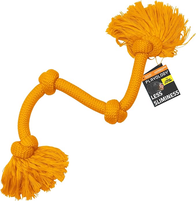 Playology Rope Toys for Dogs | Tug of War Dog Toy for Aggressive Chewers | Cheddar Cheese Scented Dog Toys | Mega Rope Toy for Interactive Play