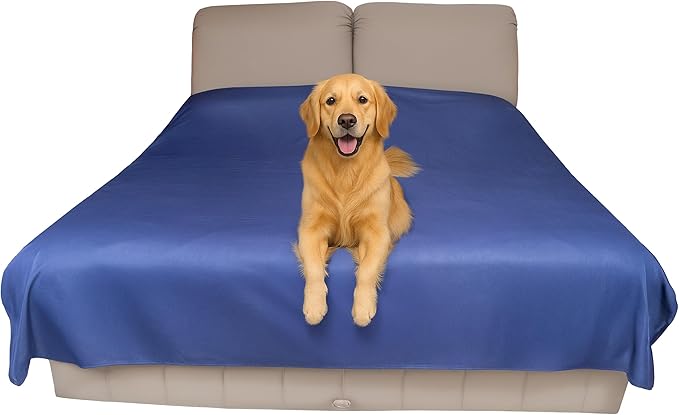 SILLY LEGACY Thin Reversible Waterproof Protective Cover for Bed (Twin Size, 90 x 55 inch), for Pets, Babies; Incontinence, Dirt, Drool