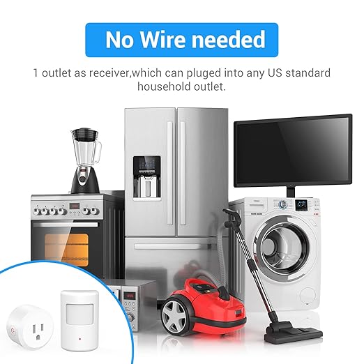 SEHOMY 2 Pack Outlet with Motion Sensor for Bathroom no Wire, Control Bedroom lamp, exhaus, Range Hood, PIR Infrared Motion Sensor Switch Indoor, Plug in Motion Sensor Activated Plug Control Light