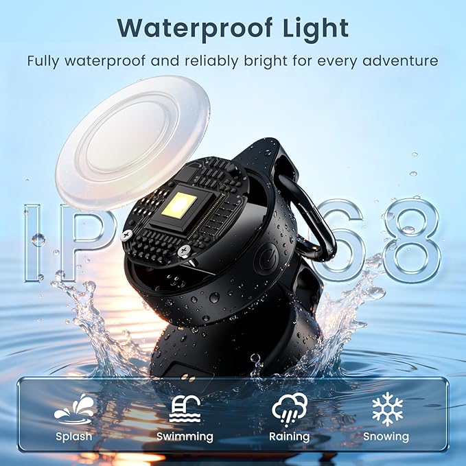 Dog Light with GPS Tracker, Anti-Lost Waterproof Dog Collar Light for Night Walking, Camping, 6 Modes IP68 Rechargeable LED Pet Tracking Lights, Work with Apple Find My, No Monthly Fee(iOS only)