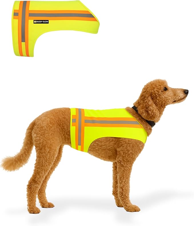 Reflective Dog Vest. High Visibility Yellow Safety Vest for Outdoors. Safeguard Your Dog with Easy to wear Adjustable and Breathable Reflective Gear (Small)