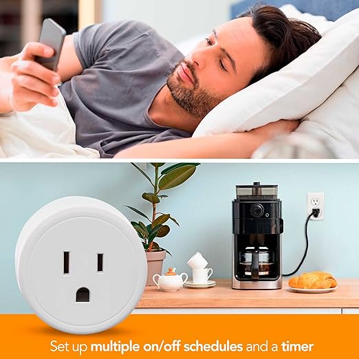 Lloyd's WiFi Smart Plug, Compatible with Alexa and Google Home, Set Timers and Schedules from App, No Hub Required, for 2.4 GHz Networks (2)