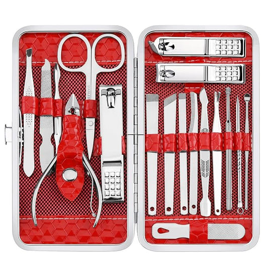 Cute Manicure Set for Women,Nail Clipper Grooming Kit for Teen Girls, Girlfriend, Wife, Mom,Small Gift Idea for Christmas Stocking Stuffers or Birthday Gift