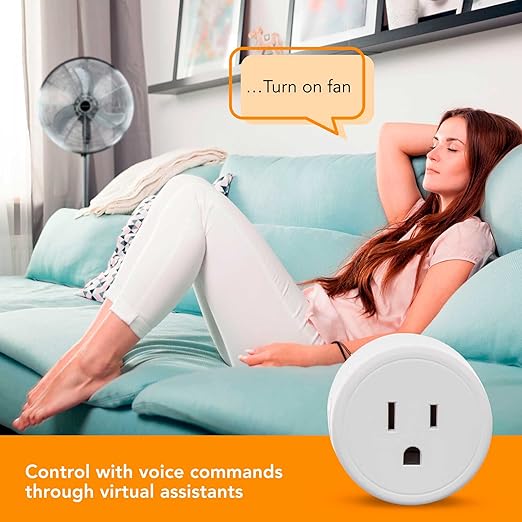 Lloyd's WiFi Smart Plug, Compatible with Alexa and Google Home, Set Timers and Schedules from App, No Hub Required, for 2.4 GHz Networks (2)