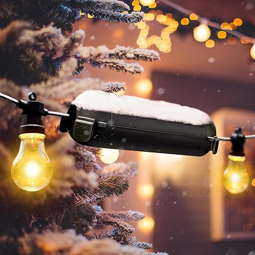 RESTMO 5-Piece Outdoor Waterproof Electrical Box Set – 12.5" x 8.5" x 5" Large & 7.1" x 2.3" x 2.3" Small, Weatherproof Boxes for Power Strip, Outlet, Plug, Socket, Timer, Holiday Light, Black