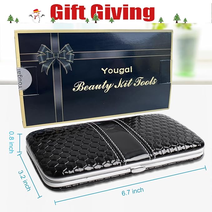 Nail Clippers Set Fingernail and Toenail Clipper Cutters Men's Accessories,Manicure Pedicure Kit Professional Grooming Kits,Nail Care Tools with Travel Case Stocking Stuffers Gifts for Men Women