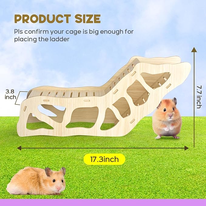 Hamster Hideout Climbing Ladder and Tunnel for Burying in Bedding or Connecting with Accessories