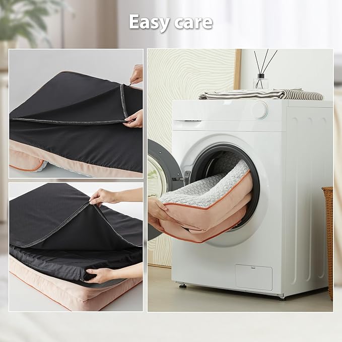 Orthopedic Dog Bed for Extra Large Dogs, Egg Crate Foam Bed for Extra Large Dogs, Equipped with Removable Waterproof Pillow Cover and Anti-Slip Bottom, Pet Bed