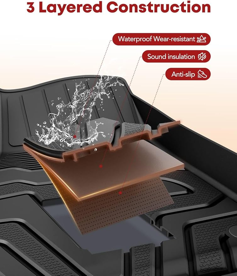 YHTAUTO Cargo Mat Compatible with 2021-2026 Ford Bronco 4-Door Trunk Mat TPE All Weather Floor Liner Odorless Custom Fit Cargo Liner for Bronco Accessories