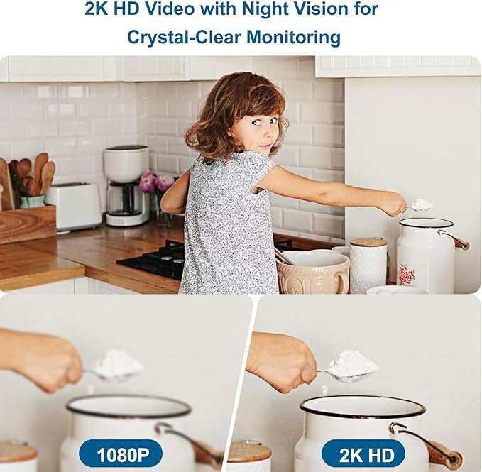 Indoor Security Camera, 5G & 2.4GHz Dog/Puppy/Pet WiFi Security Camera with Phone App, 360° Pan/Tilt Home Cameras Indoor, Smart AI Auto Tracking & Night Vision, US Cloud Storage (2Pack)