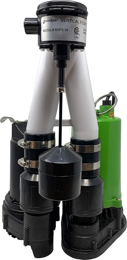 PumpSpy PS2000C Pre-Assembled SmartPump Combination Wi-Fi Connected 1/2HP Primary Sump Pump and 12V Battery Backup Sump Pump with Internet Monitoring & Alerts, Water Alarms for Basements