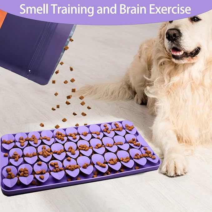Medium Silicone Snuffle Mat for Dogs, Dog Lick Mat Slow Feeder for Slow Eating,Suction Cups Snuffle Mat for Dogs Large Breed Training Smell,Encourages Natural Foraging Skill,Sniffing