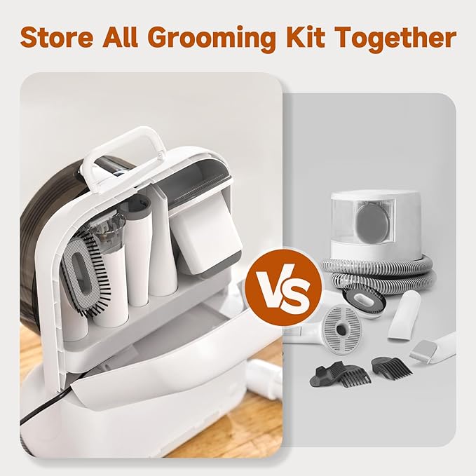 BONJELA Pet Grooming Vacuum & Dryer with 5 Dog Grooming Kit for Shedding Grooming, Dog Grooming Vacuum Cleaner