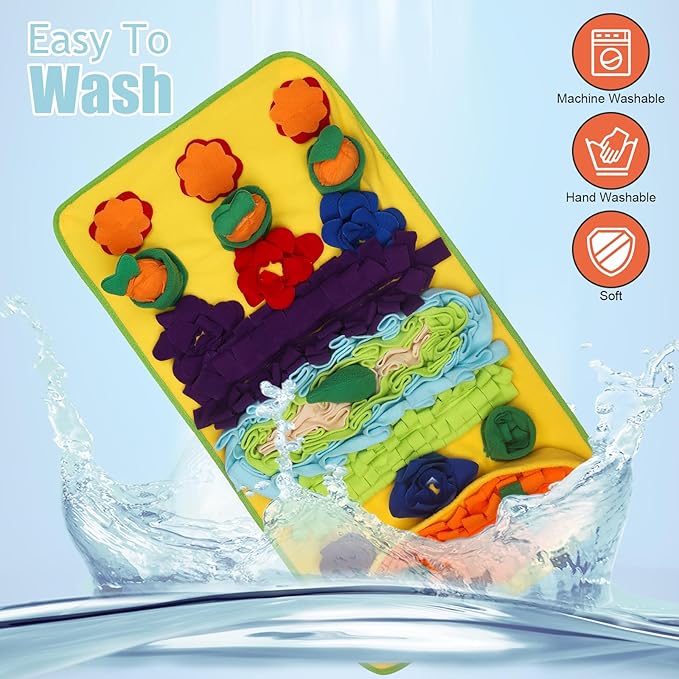 Snuffle Mat for Dogs Large Breed - 32'' X 20'' Washable Durable Sniff Mat for Slow Feeding Training, Enrichment Puzzle Toy for Mental Stimulation & Stress Relief
