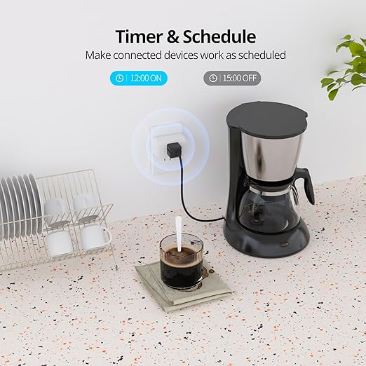 SONOFF S40 Smart Plug with Energy Monitoring 15A, WiFi Smart Outlets That Compatible with Alexa, Google Home & IFTTT, Smart Plug with Remote, ETL Certified, NO Hub Required, 2.4G WiFi Only(4-Pack)