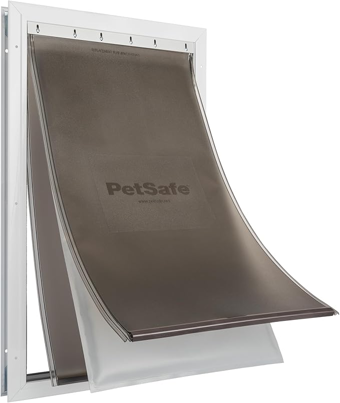 PetSafe Extreme Weather Aluminum Pet Door - Energy-Saving Thermal Barrier Pet Flap with Slide-in Door Locking & Secure Flap Cover - for Dogs Up to 220 Lb - Extra Large
