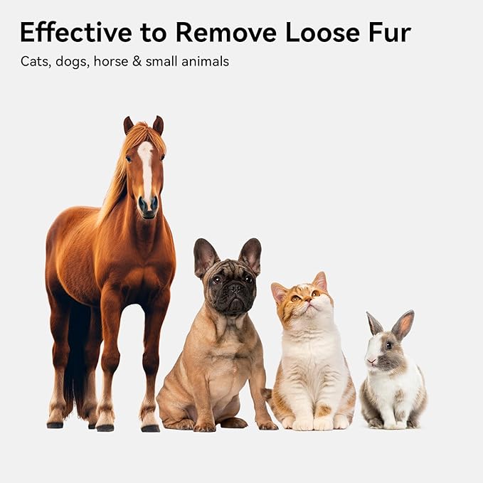 Aumuca Cat Brushes for Indoor Cats Dog Hair Brush for Shedding Long or Short Haired Cats Grooming Deshedding Brush for Dog Kitten Horse Massage Removes Loose Fur, Brown