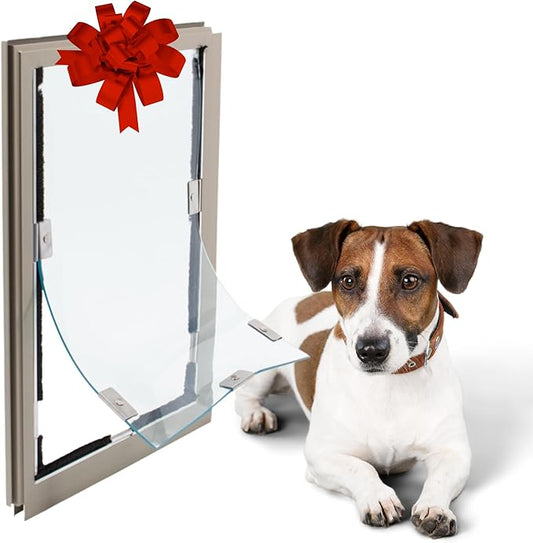 Elbert Mountain Pet Door - in-Screen Model | Cat & Dog Door | Single Flap for 1/2" Screen Frames Only | Extruded Aluminum Frame | Steel-Reinforced Corners