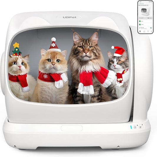 Self Cleaning Cat Litter Box, XXXL Automatic Litter Box for Multiple Cats, Weight Sensors Safety Protection, Smart APP Control, Odor Control, Works with Clumping/Bentonite/Mineral Litter