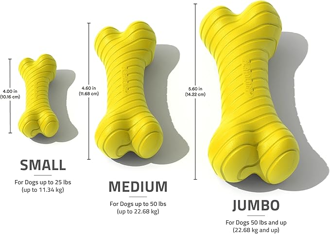 Playology Dog Toys | Dual Layer Bone Durable Chew Toy Bone for Dogs | Medium Chicken Scented Toy - Easy to Clean and Made from Non Toxic Materials