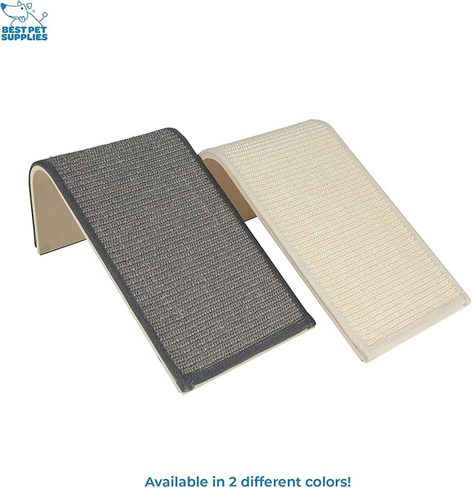 Best Pet Supplies Catify Cat Scratcher, Fun Interactive Scratchers, Posts, Poles, Claw Safe, Furniture Saver Indoor Play Support Natural Cat Behaviors Heavy Duty - Ramp (Gray)