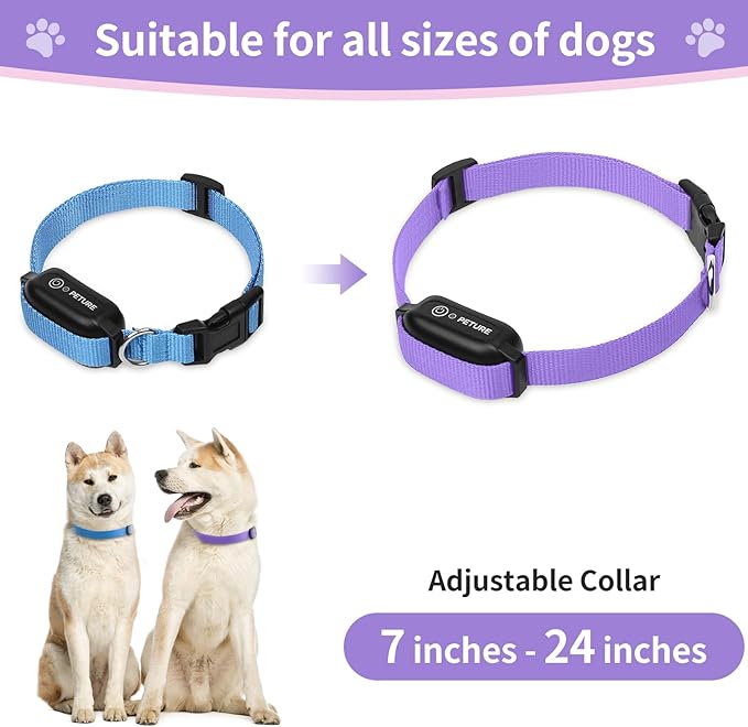 Replacement Collar for Shock Collar, Stylish & Comfortable Nylon Dog Collar with Quick Release Buckle, Compatible with PetSafe Bousnic Sportdog Garmin Ecollar Replacement Strap (Purple & Blue)