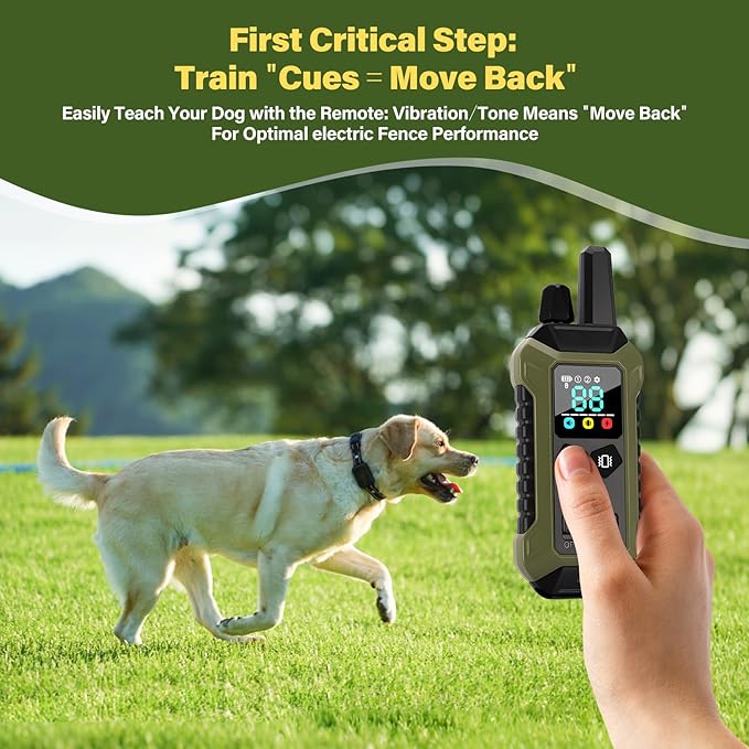 GPS Wireless Dog Fence System - Electric Training Collar with Free App for Dogs (Black)