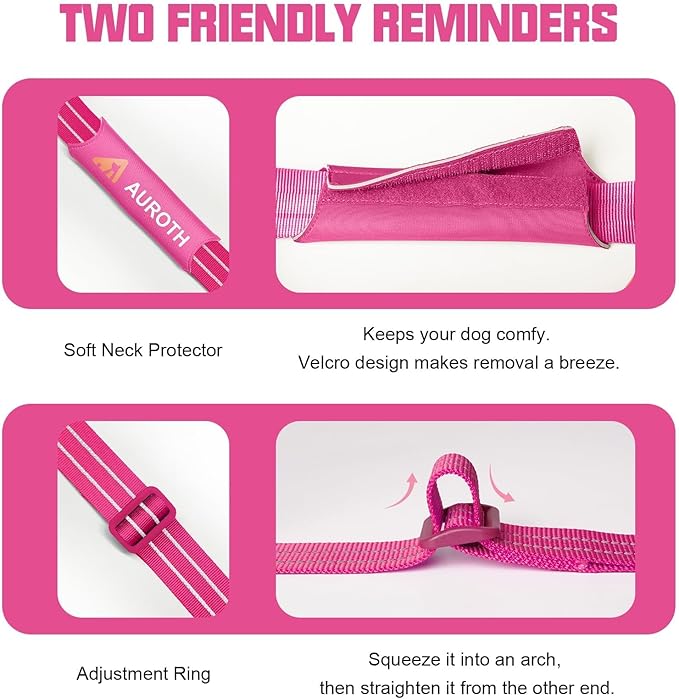 AUROTH Dog Harness and Leash Set, Soft Padded Service Dog Vest with 5.25FT Dog Leash, No Choke, Easy On Pet Vest, Adjustable Reflective No Pull Pet Vest Medium Sized Dog, Easy Walking and Training