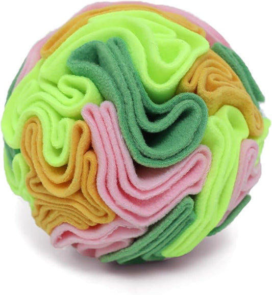 Vibrant Snuffle Ball for Dogs, Playful Color-Mix Slow Feeder Toy, Eye-Catching Interactive Puzzle for Mental Enrichment, Indoor Fun for Small Medium Large Dogs
