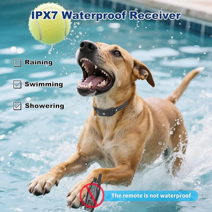 Shock Collar for Dogs with Color Screen - 3300 FT Remote Control Range, Dog Training Collar with 3 Training Modes, 2 Rechargeable Waterproof ECollar for Dogs Training 15-125LBS