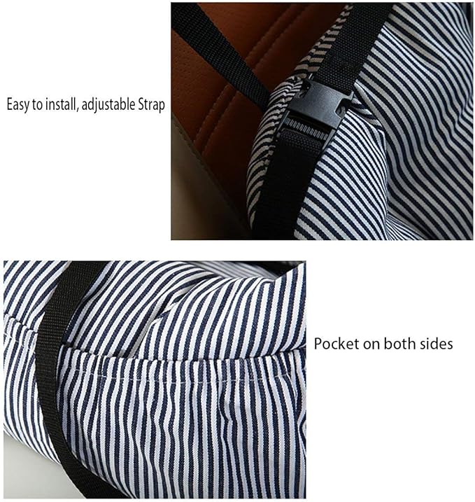 BLOBLO Dog Car Seat Pet Booster Seat Pet Travel Safety Dog Bed for Car with Storage Pocket