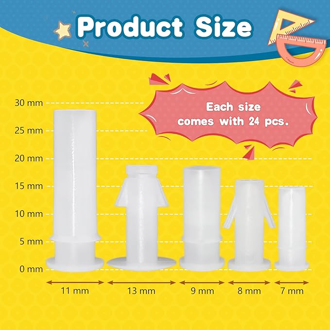 Squeakers for Dog Toys - Replacement Dog Toy Squeakers Inserts for Ball Toys(120 Pcs, 5 Sizes)